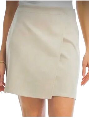 Max Studio Faux Suede Mini Skirt Oyster Size L